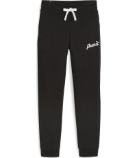 Damskie spodnie dresowe Puma ESS+ Script Pants czarne 679350 01