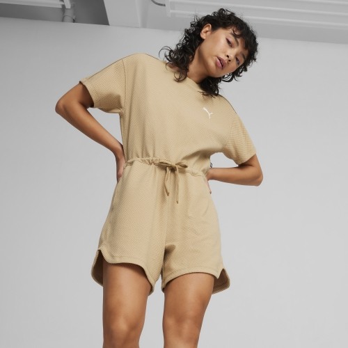 Kombinezon damski Puma Her Short Jumpsuit Cream 677891 83
