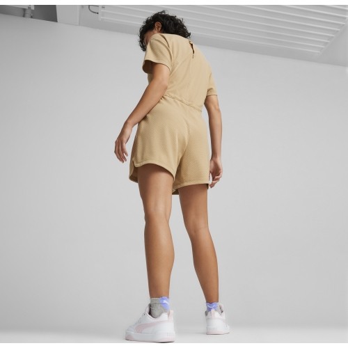 Puma Vientisas Sportinis Kostiumėlis Moterims Her Short Jumpsuit Cream 677891 83