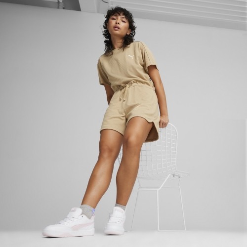 Puma Vientisas Sportinis Kostiumėlis Moterims Her Short Jumpsuit Cream 677891 83
