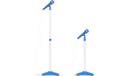 Zestaw gitara elektryczna mikrofon statyw dla dzieci mp3 - niebieska