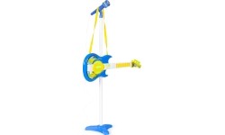 Zestaw gitara elektryczna mikrofon statyw dla dzieci mp3 - niebieska