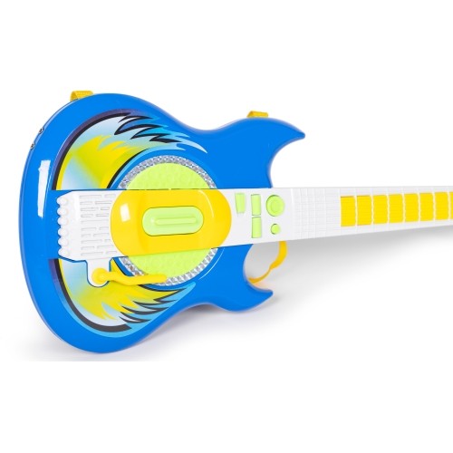 Zestaw gitara elektryczna mikrofon statyw dla dzieci mp3 - niebieska