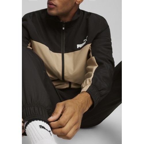 Puma męski dres Woven Tracksuit Black Cream 678887 83