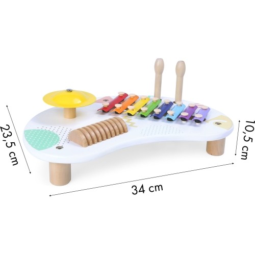 Stolik muzyczny z cymbałkami ECOTOYS +18 mies.