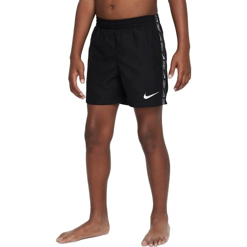 Szorty kąpielowe młodzieżowe Nike B Lgo Tape 4'' Volley Black NESSD794 001