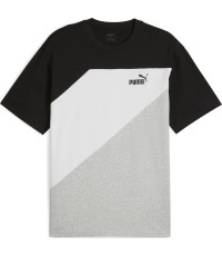 Puma Marškinėliai Vyrams Power Colorblock Tee Black Grey White 678929 01