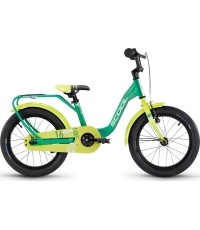 Dviratis S'COOL niXe 16" 1-biegowy hamulec aluminiowy zielono-limonkowy