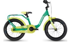 Dviratis S'COOL niXe 16" 1-biegowy hamulec aluminiowy zielono-limonkowy