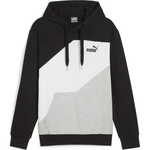 Bluza męska Puma Power Colorblock czarno-biało-szara 678931 01