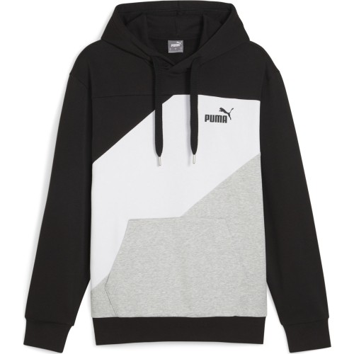 Bluza męska Puma Power Colorblock czarno-biało-szara 678931 01