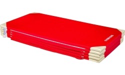 Zestaw 5 materacy gimnastycznych do szkół, pokrycie PVC, z pasami mocującymi i wzmocnionymi narożnikami, 200 x 100 x 4 cm