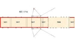 Zestaw materacy do lądowania na poręcze asymetryczne wyczynowe – z matą wierzchnią – 28 m² – atest FIG