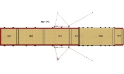 Zestaw materacy do lądowania na zawody, poręcze asymetryczne – 28 m²