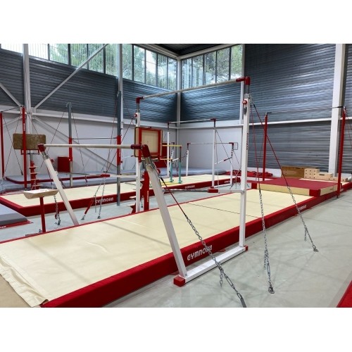Poręcze asymetryczne Rio Competition – krótka linka – uchwyt z włókna naturalnego