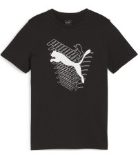 Puma Marškinėliai Paaugliams Graphics Cat Tee Black 680297 01