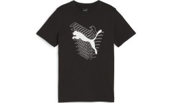Puma Marškinėliai Paaugliams Graphics Cat Tee Black 680297 01