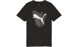 Puma Marškinėliai Paaugliams Graphics Cat Tee Black 680297 01