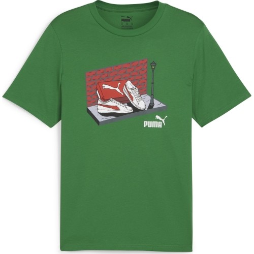 Koszulka męska Puma Graphics Sneaker zielona 680175 86