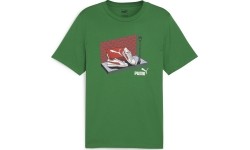 Koszulka męska Puma Graphics Sneaker zielona 680175 86