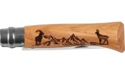 Nóż Opinel 8 inox dąb seria Animal - kozica