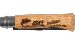 Nóż Opinel 8 inox dąb seria Animal - ryba