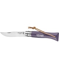 Nóż Opinel Colorama 06 inox z temblakiem, fioletowy