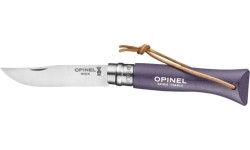 Opinel Colorama 06 inox fioletowy nóż z rzemieniem