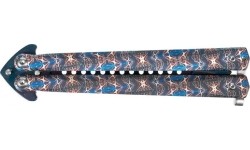 Nóż Joker JKR643 motyl damasceński kolorowy