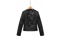 Glo Story Dirbtinės Odos Striukė Moterims Black WPY 4216-1