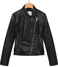 Glo Story Dirbtinės Odos Striukė Moterims Black WPY 4215-1