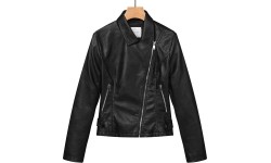 Glo Story Dirbtinės Odos Striukė Moterims Black WPY 4215-1