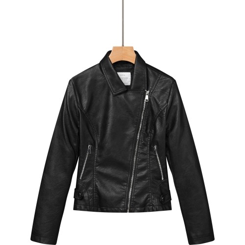 Glo Story Dirbtinės Odos Striukė Moterims Black WPY 4215-1