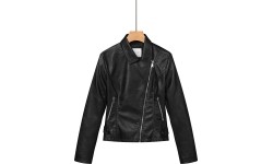 Glo Story Dirbtinės Odos Striukė Moterims Black WPY 4215-1