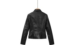 Glo Story Dirbtinės Odos Striukė Moterims Black WPY 4215-1