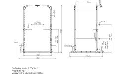 Wielofunkcyjna klatka treningowa Power Rack MS-U112 2.0 - Marbo Sport