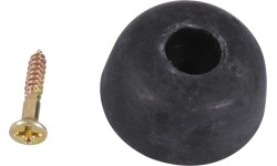 Czarny gumowy zderzak ze śrubą