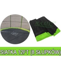 Siatka zabezpieczająca do trampoliny 12FT - 8 słupków zielona