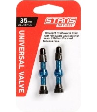 Zawory do opon bezdętkowych Stan's NoTubes 35 mm (niebieskie)