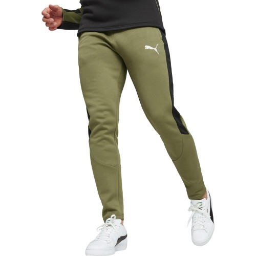 Puma Evostripe spodnie dresowe męskie czarno-zielone 678997 33