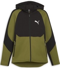 Męska bluza Puma Evostripe Full-Zip czarno-zielona 678995 33