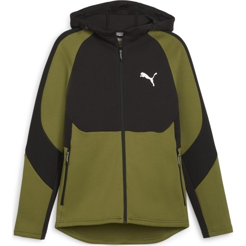 Męska bluza Puma Evostripe Full-Zip czarno-zielona 678995 33