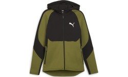 Męska bluza Puma Evostripe Full-Zip czarno-zielona 678995 33