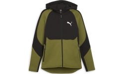 Męska bluza Puma Evostripe Full-Zip czarno-zielona 678995 33