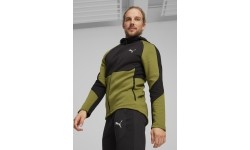 Męska bluza Puma Evostripe Full-Zip czarno-zielona 678995 33