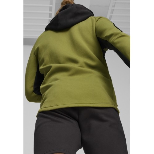 Męska bluza Puma Evostripe Full-Zip czarno-zielona 678995 33