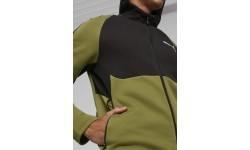 Męska bluza Puma Evostripe Full-Zip czarno-zielona 678995 33