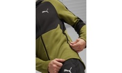 Męska bluza Puma Evostripe Full-Zip czarno-zielona 678995 33