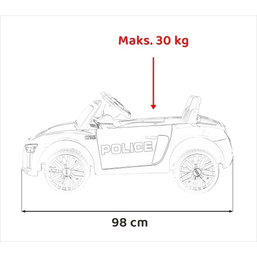 Pojazd elektryczny Audi R8 Police