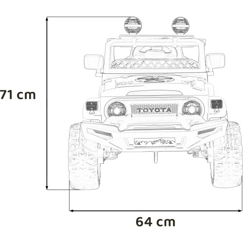 Toyota FJ Cruiser samochód elektryczny, różowy